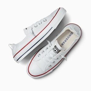 Converse white slip on sneakers